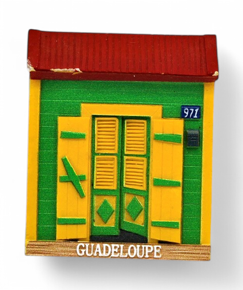 Magnet Resine Case Creole Vert Et Jaune