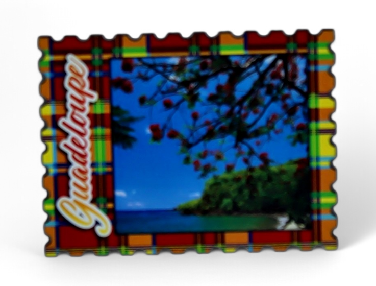 Magnet Bois Timbre Madras Flamboyant GP