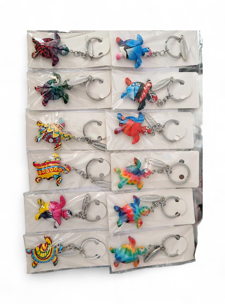 Porte-Clé Résine Tortue Mix visuels Breloque