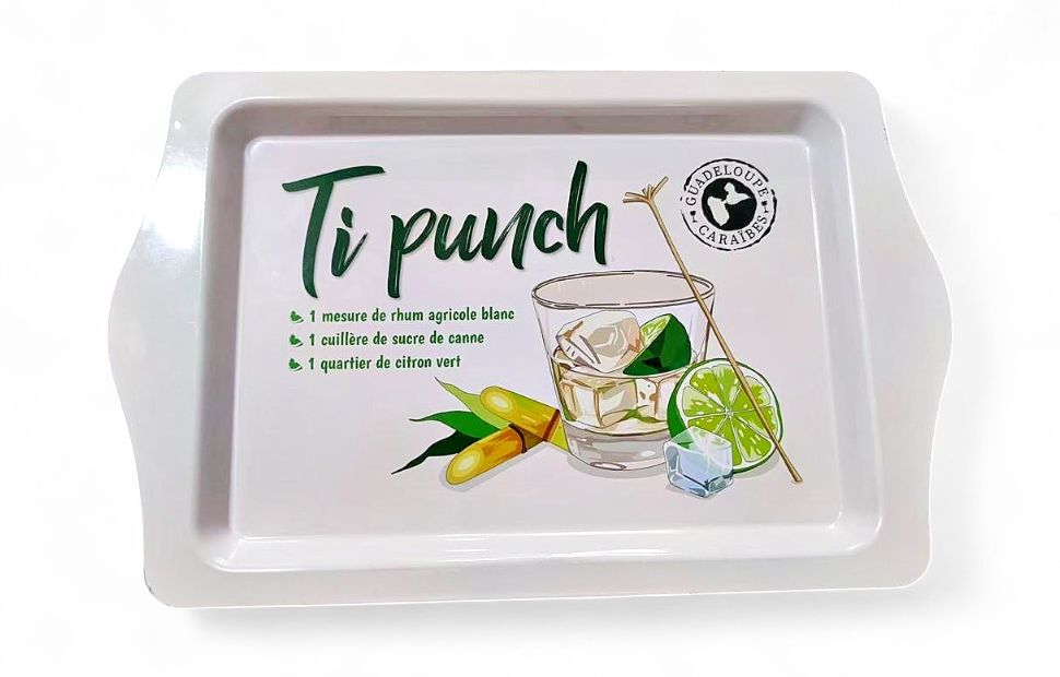 Plateau métal 25cm - Recette Ti Punch