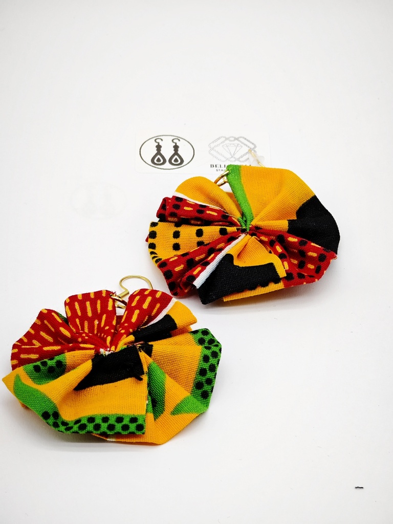 Boucle D'oreille Wax forme éventail rond