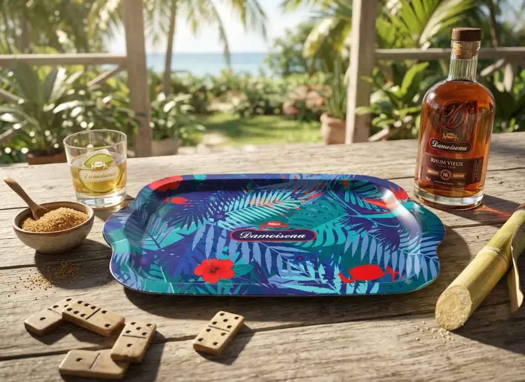 Plateau métal 25cm - Damoiseau Design Flower